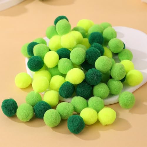 WANYI 1000 Stück 1.5CM Pompons zum Basteln Weihnachts Bunt Filzkugeln Pompom Mini Pom Pom Bommel Plüsch Bälle für DIY Kreative Handwerk Girlanden Kleidung Geburtstag Weihnachten Hochzeit (Grün) von WANYI