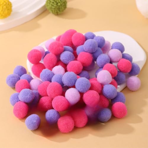 WANYI 1000 Stück 1.5CM Pompons zum Basteln Weihnachts Bunt Filzkugeln Pompom Mini Pom Pom Bommel Plüsch Bälle für DIY Kreative Handwerk Girlanden Kleidung Geburtstag Weihnachten Hochzeit (Lila) von WANYI