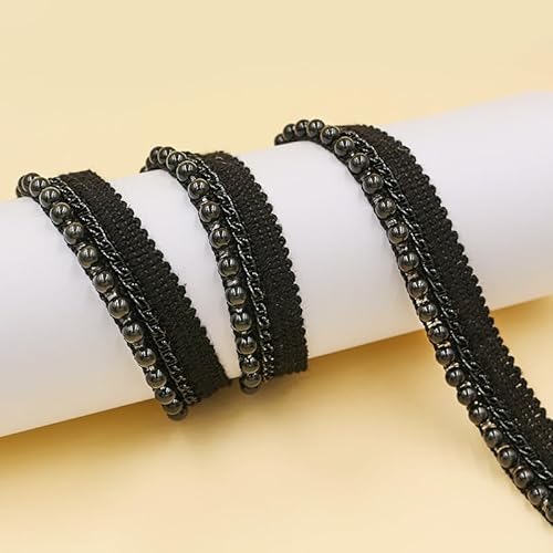 WANYI 10M Spitzenband mit Perlen 2CM Breit Spitzenborte Perlenband Vintage Dekoband Zierband Spitzenbesatz Perlenbesatz für Kleidung Röcke Kragen, Ärmel Dekoration WANYI 10M Spitzenband mit Perlen 2CM Breit Spitzenborte Perlenband Vintage Dekoband Zierband Spitzenbesatz Perlenbesatz für Kleidung Röcke Kragen, Ärmel Dekoration von WANYI