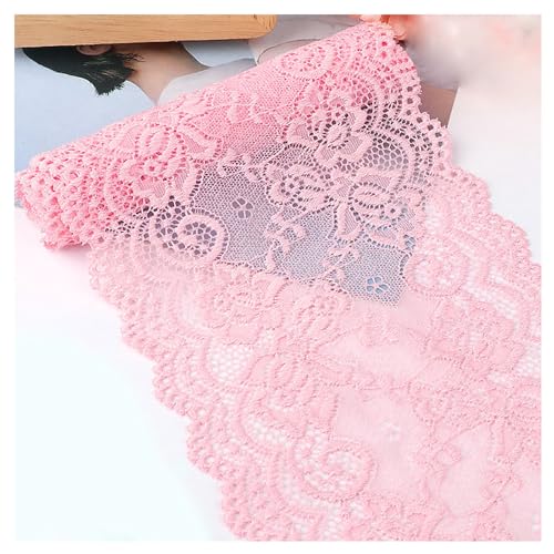 WANYI 15CM Spitzenband 1M 3M 5M 10M Elastisch Spitzenborte Vintage Spitzenbordüre Dekoband Zierband Borten Bänder zum Nähen für DIY Kleidung Handwerk Hochzeit Tischdeko Geschenkbox von WANYI