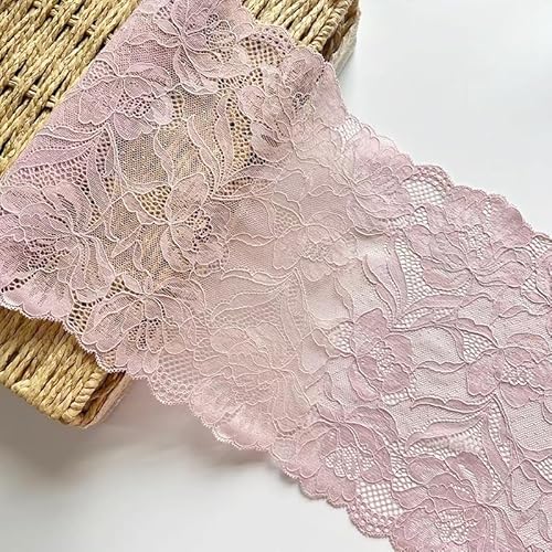 WANYI 2M Elastizität Spitzenband 23CM Breit Spitze Spitzenborte Bunte Blumen Lace Spitzenbordüre Spitzenstoff Dekoband Zierband Nähzubehör für DIY Nähen Unterwäsche(02) von WANYI