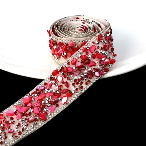 WANYI 90cm Strassband Selbstklebend Strasssteine Glitzersteine Selbstklebend Resin Strassband zum Aufnähen Bunt Kristall Dekoration fur Party Kunsthandwerk Schuhe Tassen Autoschlüssel Stick(05) von WANYI