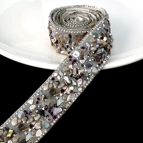 WANYI 90cm Strassband Selbstklebend Strasssteine Glitzersteine Selbstklebend Resin Strassband zum Aufnähen Bunt Kristall Dekoration fur Party Kunsthandwerk Schuhe Tassen Autoschlüssel Stick(06) von WANYI