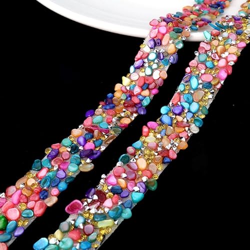 WANYI 90cm Strassband Selbstklebend Strasssteine Glitzersteine Selbstklebend Resin Strassband zum Aufnähen Bunt Kristall Dekoration fur Party Kunsthandwerk Schuhe Tassen Autoschlüssel Stick(09) von WANYI