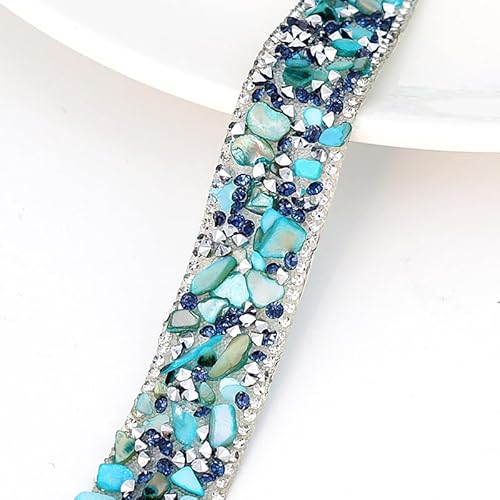 WANYI 90cm Strassband Selbstklebend Strasssteine Glitzersteine Selbstklebend Resin Strassband zum Aufnähen Bunt Kristall Dekoration fur Party Kunsthandwerk Schuhe Tassen Autoschlüssel Stick(13) von WANYI