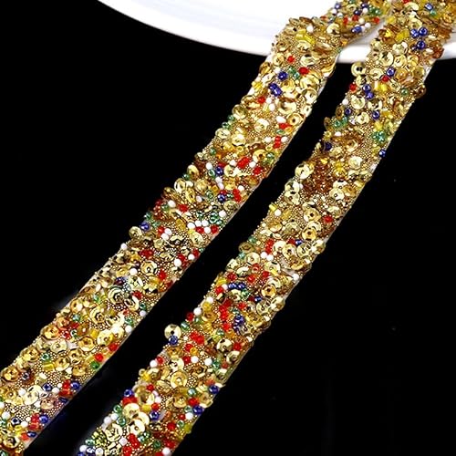 WANYI 90cm Strassband Selbstklebend Strasssteine Glitzersteine Selbstklebend Resin Strassband zum Aufnähen Bunt Kristall Dekoration fur Party Kunsthandwerk Schuhe Tassen Autoschlüssel Stick(14) von WANYI