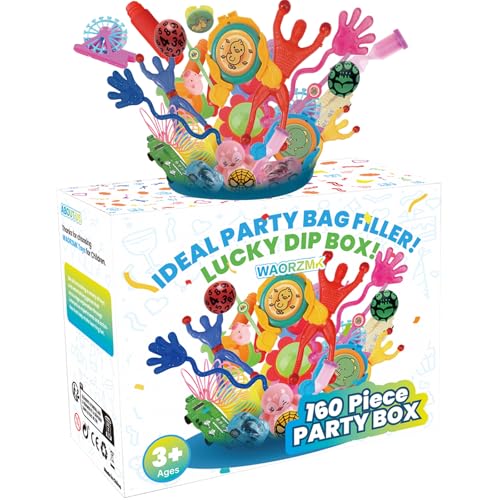 WAORZMK 160 Stück Lucky Dip Party Favors Box | Vielseitige Kinder-Partytütenfüller in einer Preisbox | Unisex-Klassenbelohnungen für kleine Spielzeuge | Mystery-Blind-Boxen für Geburtstagsparty-Spiele von WAORZMK