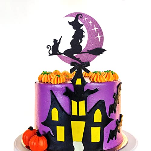 Halloween-Tortenaufsatz für Babyparty, ein Baby braut für Fotoautomaten-Requisiten, schwangere Hexen-Kuchendekoration für Babyparty, Halloween-Dusche, Party-Dekoration von WAOUH