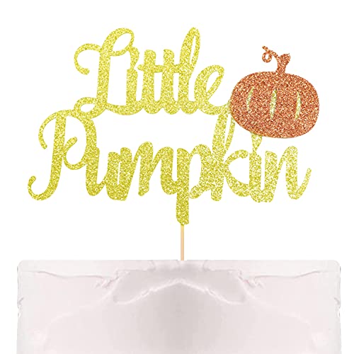 Our Little Pumpkin Cake Topper-Pumpkin Baby Shower, Kürbis-Thema Geburtstag, Gold Koralle Pink Cake Topper, Autumn Party von WAOUH