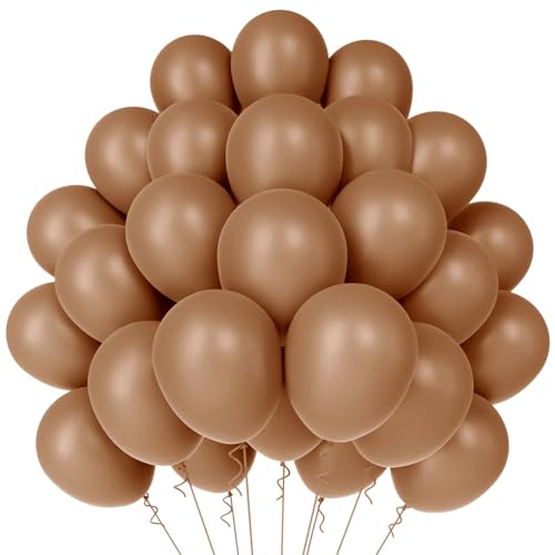 WAREHOUSE 50 Stück Luftballons Geburtstag Ballons Helium Luftballons Bunt Luftballon Girlande für luftballons hochzeit, luftballons geburtstag ballon girlande, Taufe Deko.(Kakao-6） von WAREHOUSE