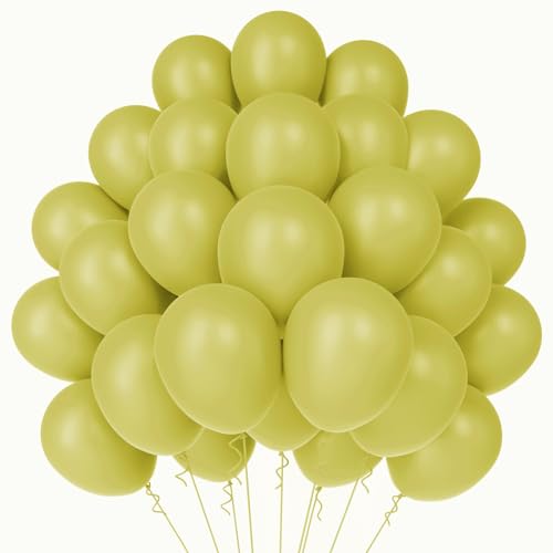 WAREHOUSE 50 Stück grün Luftballons Geburtstag Ballons Helium Luftballons Bunt Luftballon Girlande für luftballons hochzeit, luftballons geburtstag ballon girlande, Taufe Deko.(Maca-Fruchtgrün-20） von WAREHOUSE
