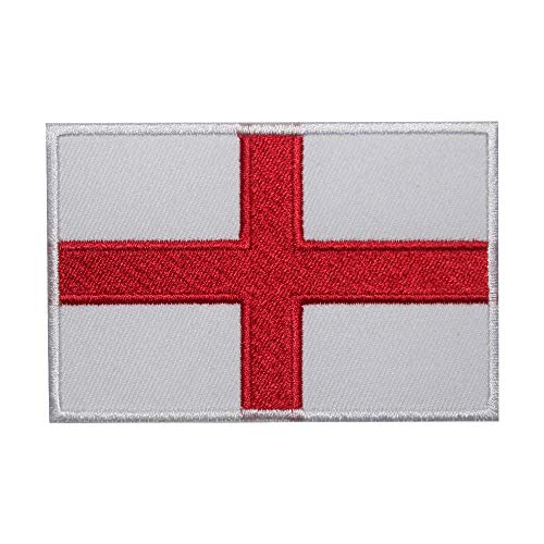 Aufnäher mit England-Flagge, bestickt, zum Aufbügeln oder Aufnähen, Abzeichen für Kleidung usw., 9 x 6 cm von WASPRO