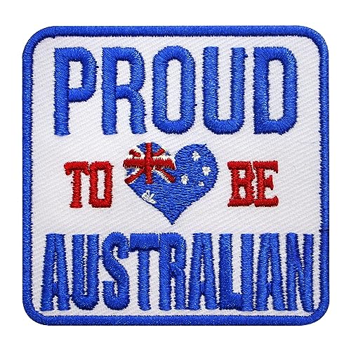 Stolzer Australian Patch Australian Patch Australian Patch Australian Flag Patch Embroidered Iron on Sew on Patch Badge for Clothes etc 7x7cm von WASPRO