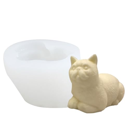 3D Katzen Silikonform Aromatherapie Kerzenherstellung Zubehör Kristall Epoxy Gipsform von WASTEBIN