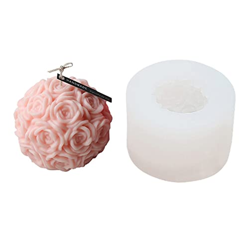 WASTEBIN 3D Blumen Silikonform Rosen Kerzenform Einfach Zu Entformen Für Kerze Seife Gips Ornament Epoxidharz Gussform von WASTEBIN