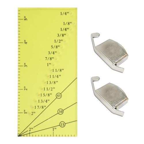 WASTEBIN Nahtführungs Lineal Set Quilt Nahtführungslineal Nähnahtzugabe Lineal Perforierte Nahtlehren Zum Nähen Von Geraden Säumen von WASTEBIN