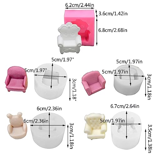 WASTEBIN Sofa Stuhl 3D Silikonform Flexibel Kerzenwachs Seifenherstellung Handwerk Für Die Herstellung Von Schokolade Bonbons Desserts von WASTEBIN