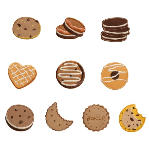 Cartoon Biscuit Patches Sticker Stickflächen Einfach Aufzutragen Und Für Kleidung Reparaturhandwerk 10pcs Zu Entfernen von WATERBELINE