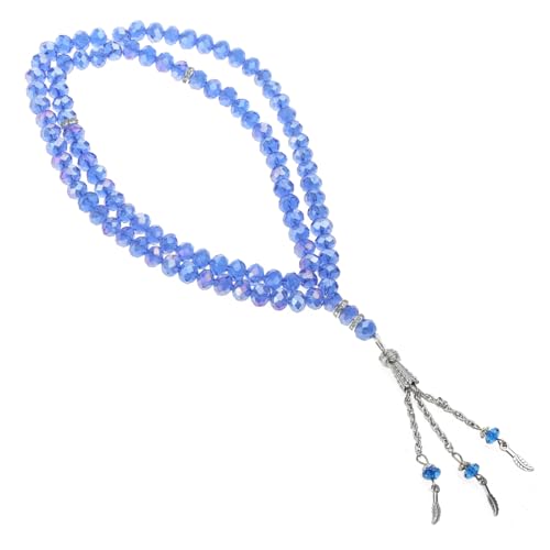 WATERBELINE 9 Farben 99 Perlen Kristall Seil Kette Charm Religiöses Tasbih Gebet Glasperlen Armband Damen Herren Schmuck von WATERBELINE