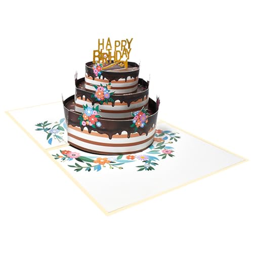 WATERBELINE Bezaubernde 3D Geburtstagskarten Geschenk Mit Umschlag. Exquisite Handwerkskunst Vermittelt Authentische Stimmung Für Besondere Anlässe von WATERBELINE
