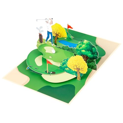 WATERBELINE Handgefertigte 3D Popup Karte Popup Grußkarte Sportkarte Alles Gute Zum Geburtstagskarte Vatertagskarten Mit Umschlag Geschenk 3D Sport Grußkarte von WATERBELINE