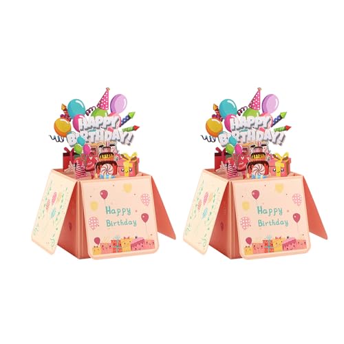WATERBELINE Schöne Segens-3D Boxen Grußkarte Geburtstagsgrußkarte Geburtstagsfeiern Zubehör Feiertagsgrüße Freundschaftsbotschaftskarte von WATERBELINE
