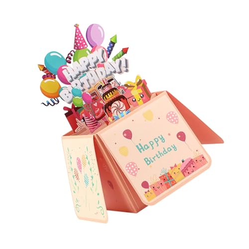 WATERBELINE Schöne Segens-3D Boxen Grußkarte Geburtstagsgrußkarte Geburtstagsfeiern Zubehör Feiertagsgrüße Freundschaftsbotschaftskarte von WATERBELINE
