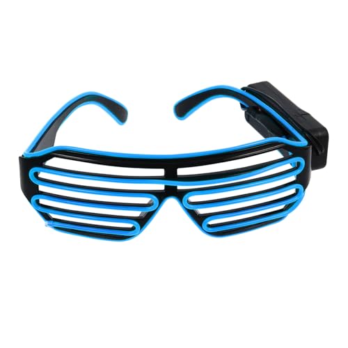 WATIIFUFU 1 Paar Shutter-Brille lustige party leuchten gläser das Blitzkostüm leuchtende Brille halloween brille club brille Party-Requisiten kabellose LED-Brille elektronische Bauteile Blue von WATIIFUFU