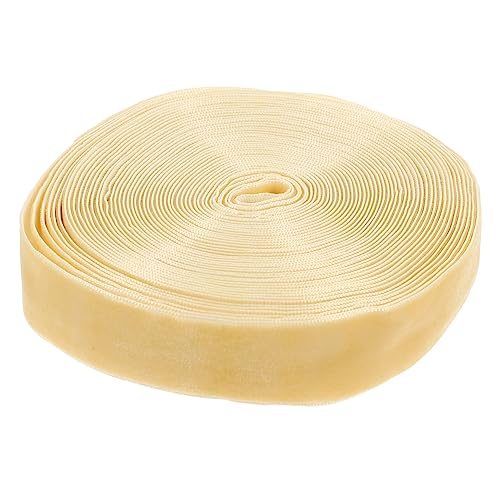 WATIIFUFU 1 Rolle Samtgewebe seidenband ribbon Mehrzweck-Geschenkband Weihnachtsdekoration Weihnachtsversorgung Multifunktions-Geschenkband verschleißfestes Geschenkband Polyester Beige von WATIIFUFU