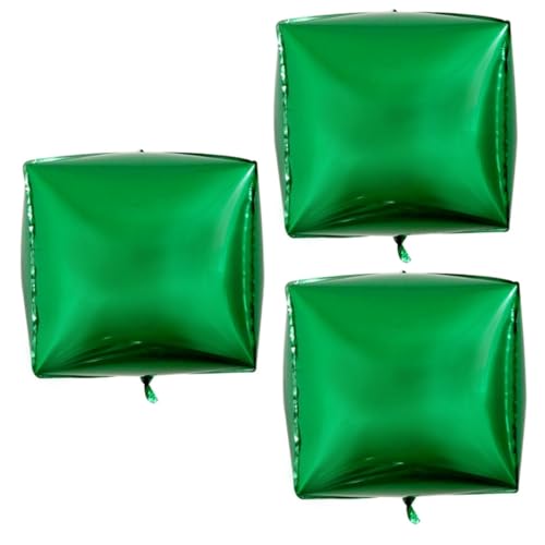 WATIIFUFU 15 Stück 24 quadratischer Ballon quadratische Luftballons Ballon aus Aluminiumfolie rote Luftballons Zahlenballons grüne Luftballons würfel folienballons 24-Zoll-Ballons Green von WATIIFUFU