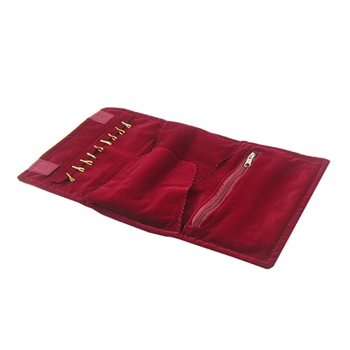 WATIIFUFU 1stk Lint Schmuck Rolltasche Taschen Für Ringschmuck Aufbewahrungstasche Für Schmuck Schmuckbehälter Multifunktion Schmuckschatullen Schmuckstück Jewel-cases Flanell-schmuck Rot von WATIIFUFU