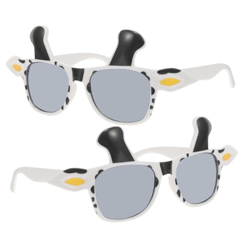 WATIIFUFU 2St Kuhbrille tierische brillen Bauernhoftierbrille tierische Partygeschenke lustige Party-Sonnenbrille Kuh-Kostümzubehör Lustige Tierbrille Kuh-Brillen-Requisiten Kuhkostüm Stk von WATIIFUFU