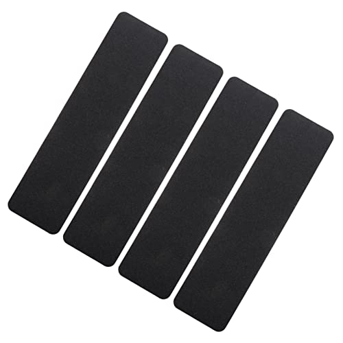 WATIIFUFU 4 Stück Anti-Rutsch-Streifen Außentreppen anti Anti-Treppenstreifen-Teppich klebeband fußbodenbelag outdoor teppich antirutsch teppich Treppenstufen für den Innenbereich PVC Black von WATIIFUFU