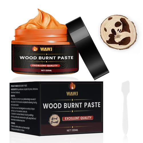 WAWJ® Holzbrennpaste, Wood Burning Gel,Easy to Apply Wood Craft Burn Paste,DIY Pyrography Accessories for DIY Wood Painting,Perfect for Beginners Handmade Meaningful Gifts von WAWJ