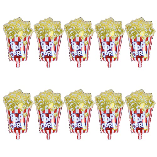 Popcorn-Luftballons 10er-Pack | Popcorn-Dekorationen, Filmabend-Dekorationen | Karnevalsballons für Popcorn-Party-Dekorationen | Filmballons, Filmpartydekorationen von WBTY