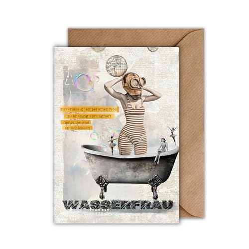 WBdesignz Karte mit Umschlag - Surr WasserW von WBdesignz