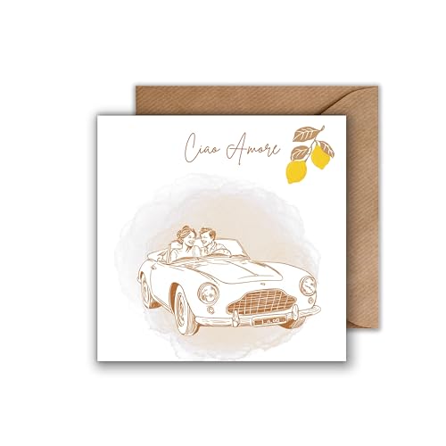 WBdesignz Karte mit Umschlag - ciao amore lemon car von WBdesignz