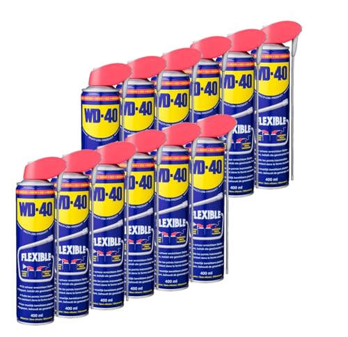 WD-40 Multifunktionsprodukt Flexible 12x400ml, Dose mit biegsamen Sprührohr | Schmiermittel | Kriechöl von WD-40