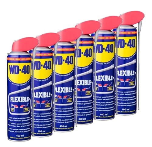 WD-40 Multifunktionsprodukt Flexible 6x400ml, Dose mit biegsamen Sprührohr | Schmiermittel | Kriechöl von WD-40