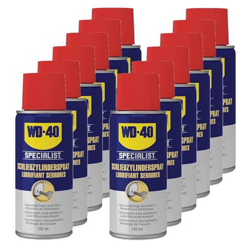 WD-40 Specialist Schließzylinderspray 12x100ml zur Wartung und Pflege von Schließzylindern von WD-40