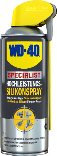 WD-40 Silikon-Spray Specialist, Kontakt-, Teflon-Schniermittel, Fahrrad-, Bike-, Auto-, Ketten-, Motorrad-, Multifunktions-Spray, 400-Ml, Smart Straw, Schwarz von WD-40