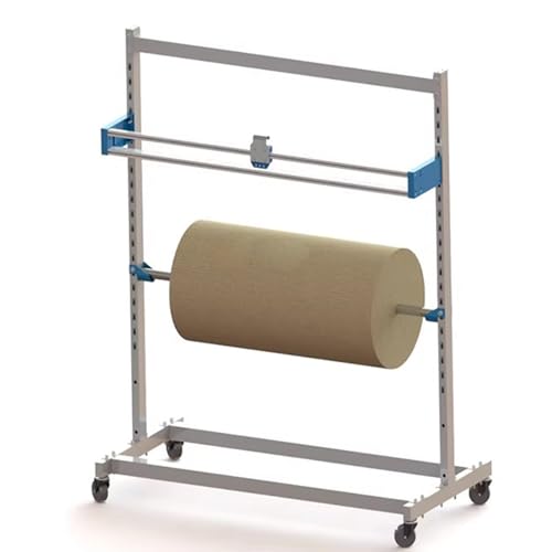 Handabroller für Stretchfolie Rollen Geschenkpapier-Spender mit Abschneider, Standgerät Folienschneidemaschine für Haus/Büro/Fabrik/Lager/Werkstatt/Labor, Platzsparend(176x60x155cm/69.3x 23. von WDJBPSH