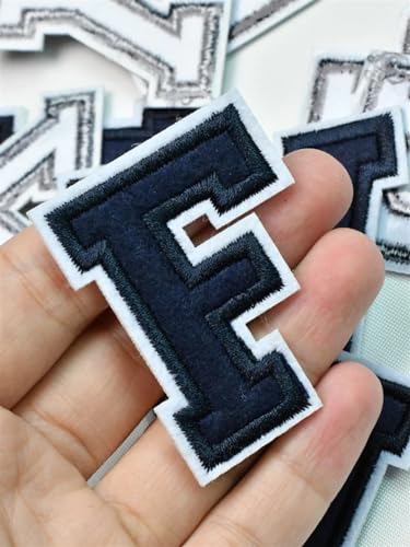 WDSBZNB Bügel Patches 2 Stück Buchstaben-Aufnäher for Aufbügeln auf Kleidung, DIY-Namen, Jacke, Rucksack, Alphabet-Applikation, 5,5 cm(F) von WDSBZNB