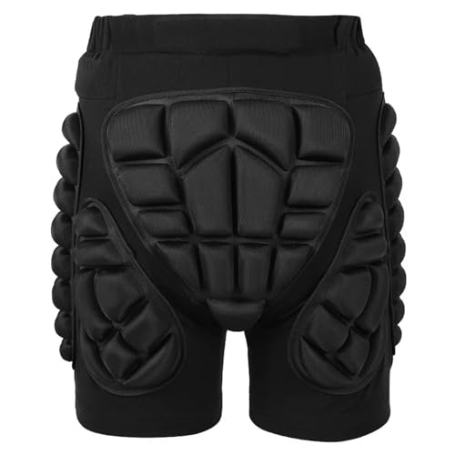 WDSBZNB Hüftprotektoren Kinder Outdoor Sport Schutz Ski Skate Snowboard Shorts Skifahren Protektor Rollschuhlaufen Schützende Hüfte Gepolsterte Shorts Knieschoner(Black,L) von WDSBZNB