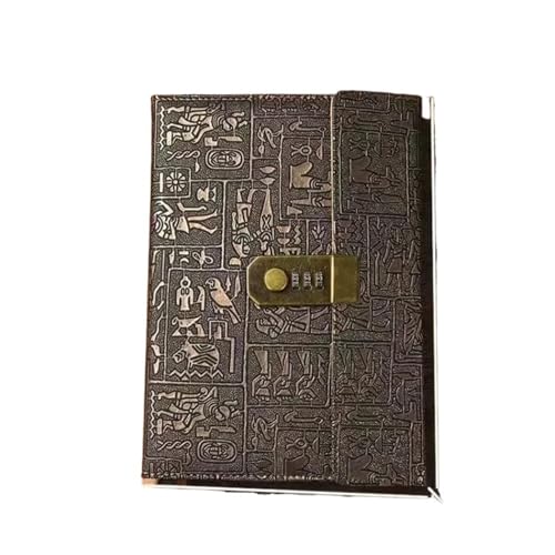 WDSBZNB Tagebuch Mit Schloss 200 Seiten A5A6 Code mit Schloss Tagebuch Buch Notizblock Agenda Planer Retro Notizbuch Einfaches Handkonto Buch Journal(A5 Foldable,100sheets) von WDSBZNB