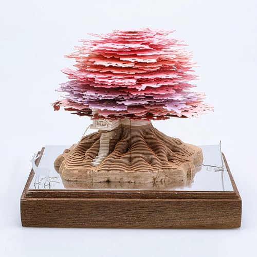 3D-Notizblock, kunstvolle Blöcke, 3D-Kunst, antihaftbeschichtete Notizen, kreative Hände, zum Abreißen, künstlerische Haftnotizen, 3D-Baum-Panorama-Papierskulptur, 3D-Notizblock mit Licht, von WDWGLIYN