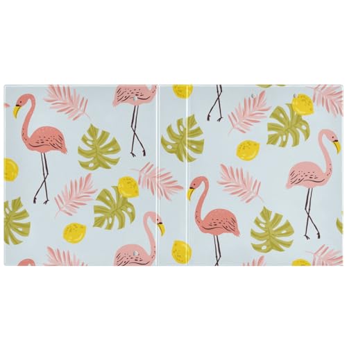 3,8 cm große Flamingo-Palmblatt-Tiere, Blau, 3,8 cm Ringbuch mit Klemmbrett, 1/2er-Pack, sortierte Ordner, 200 Blatt von WDdZzyy