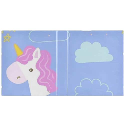 Ringbuch mit niedlichem Cartoon-Pony-Motiv, rund, mit Innentaschen, 1/2er-Pack, sortiert, Hardcover von WDdZzyy