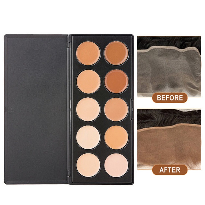 Lace Tint For Perückes 10 Color Concealer Palette Für Perücken No Bleaching Knots von WEARUGETURHAIR