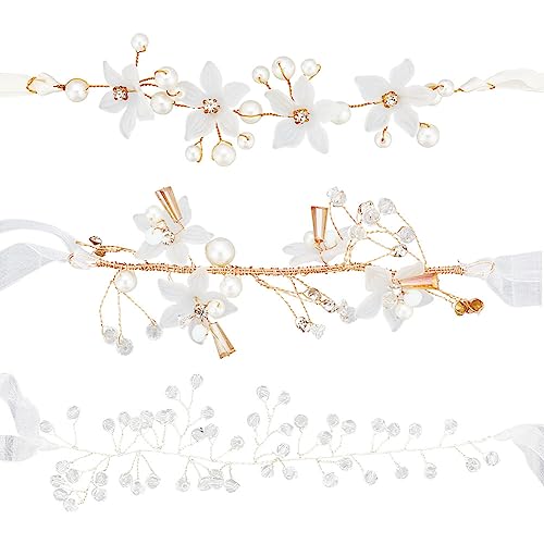 WEBEEDY 3 Stück Handgelenk Corsage Hochzeit Braut Brautjungfer Hand Blume Armband Armband für Hochzeit Dekorationen Prom von WEBEEDY